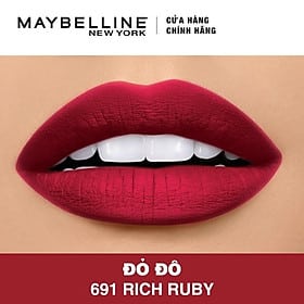 Son Lì Siêu Nhẹ Môi Maybelline New York Color Sensational Creamy Mattes 4.2g - Màu 691 Đỏ Đô Rich Ruby