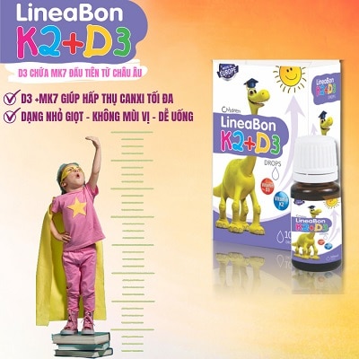 sản phẩm Lineabon Vitamin D3 + K2 Tăng Chiều Cao cho bé 3