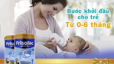 Dòng sữa cho trẻ từ 0 đến 6 tháng tuổi Friso Gold 1 hay Frisolac Gold 1