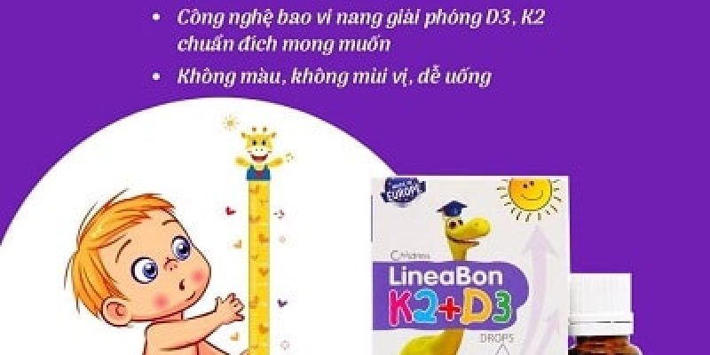 [Review] Lineabon Vitamin D3 + K2 tăng chiều cao cho bé